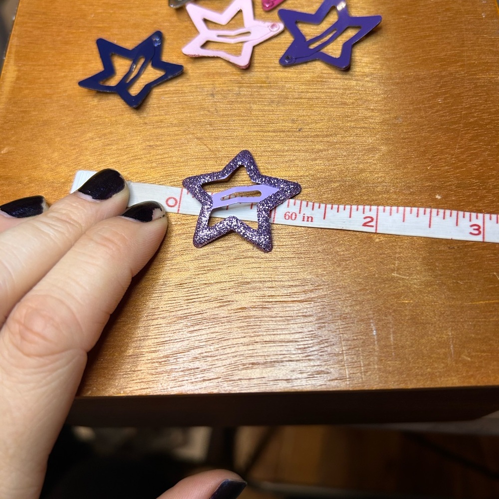 NWOT Glitter Star Hair Clip Set - Picture 5 of 5